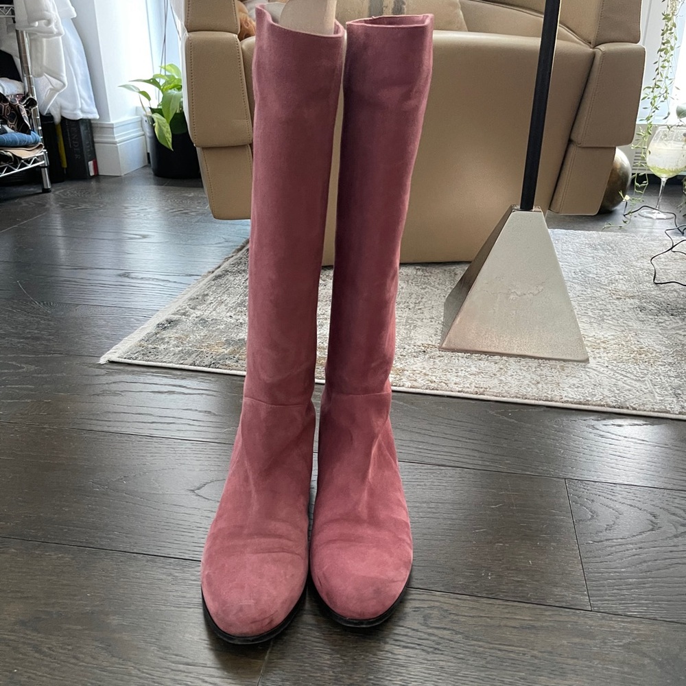 Sergio Rossi pink boots